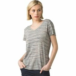 Prana Women's Foundation SS V Neck Top -Hot Sale Prana Shop 10333101x1017398 zm