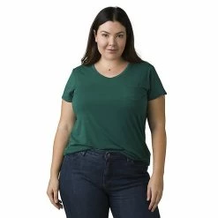 Prana Women's Foundation SS V Neck Top - Plus