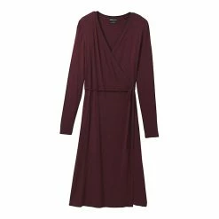 Prana Women's Foundation LS Wrap Dress -Hot Sale Prana Shop 10576631x1072852 zm